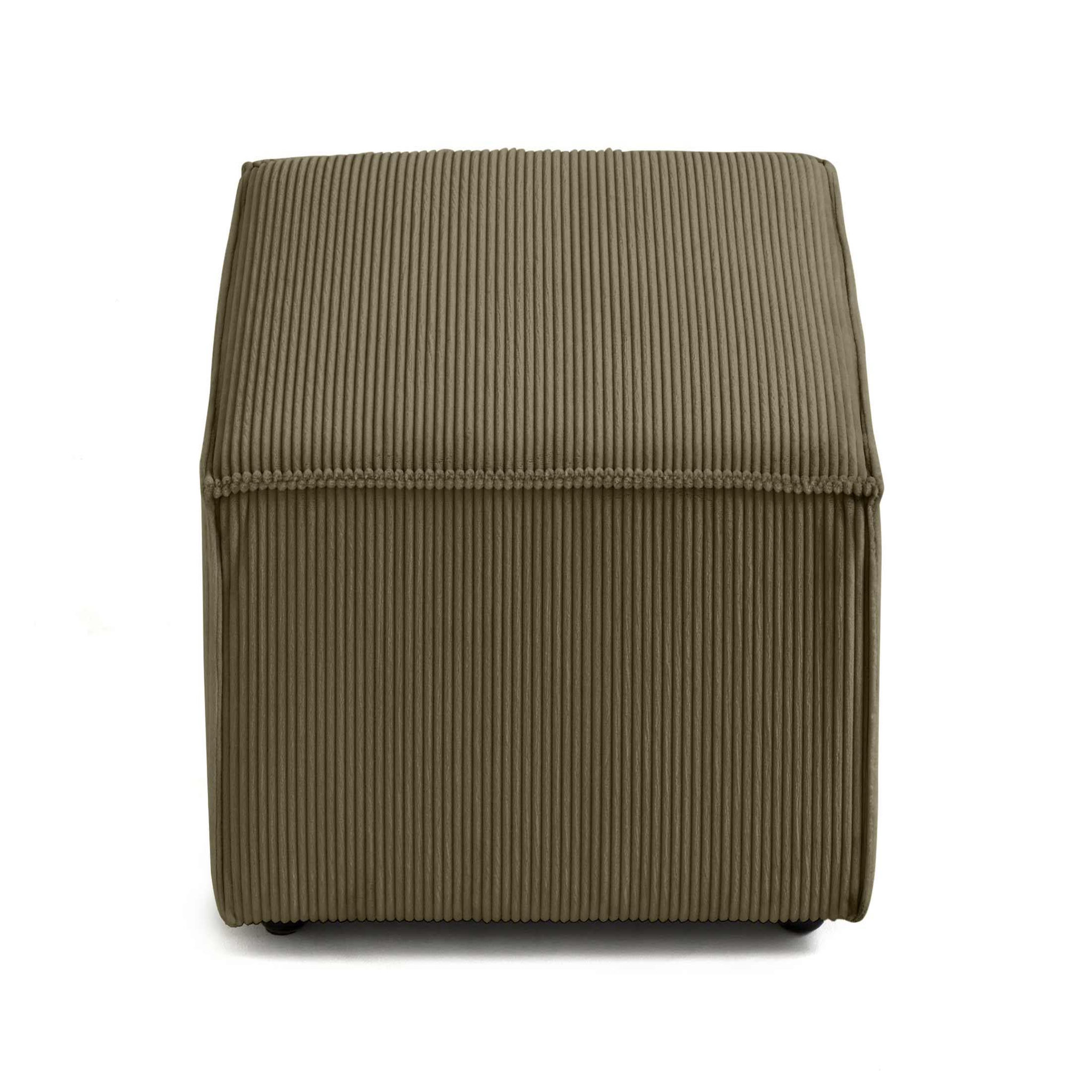 Voir la diapositive 3 : BEST MOBILIER Arty - pouf d'appoint - en velours côtelé