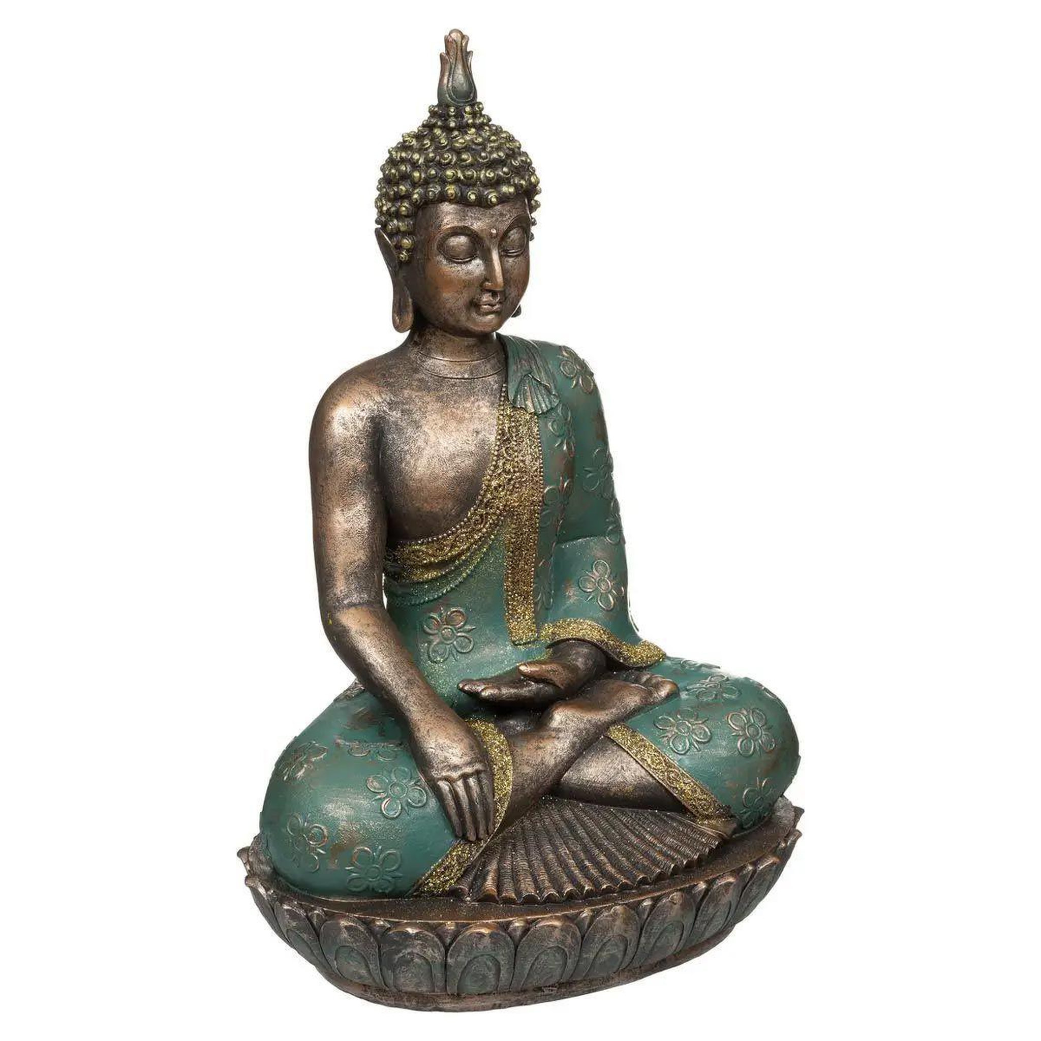 ATMOSPHERA Bouddha vintage  anju  43cm bleu & bronze