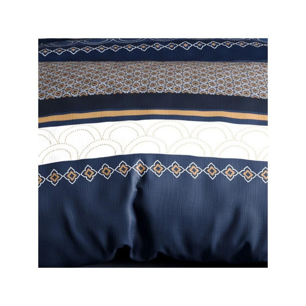 ATELIER DU COTON Housse de couette 240x220 KALYPSO + 2 taies coton 57 fils