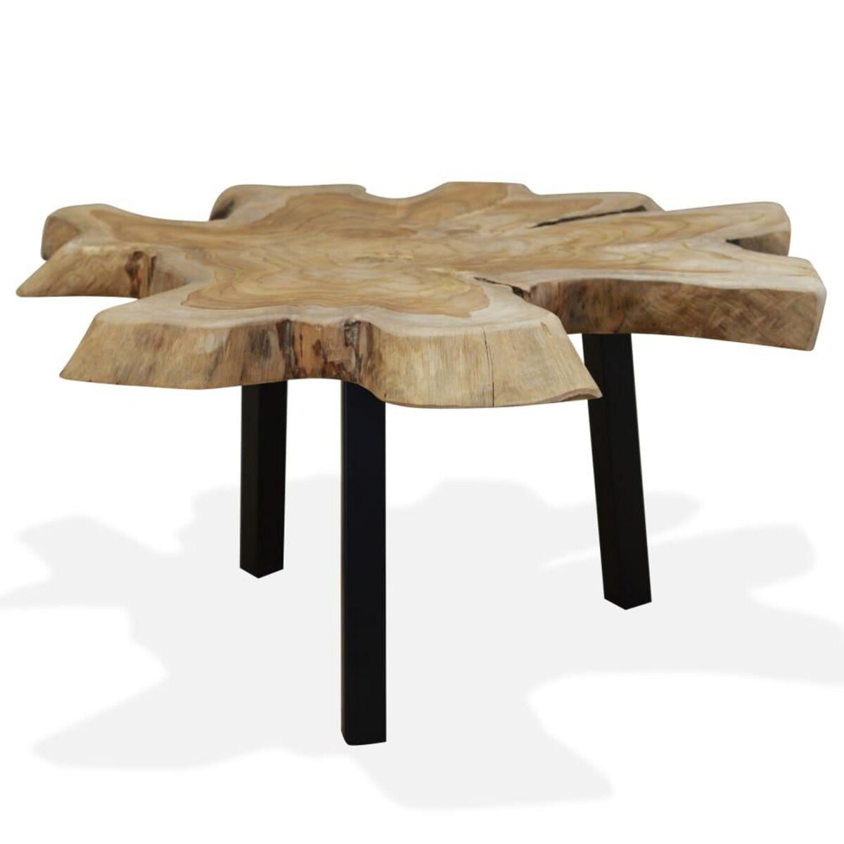 VIDAXL Table basse Teck authentique 80x70x38 cm