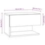 Voir la diapositive 6 : VIDAXL Tables de chevet murales 2 pcs Noir