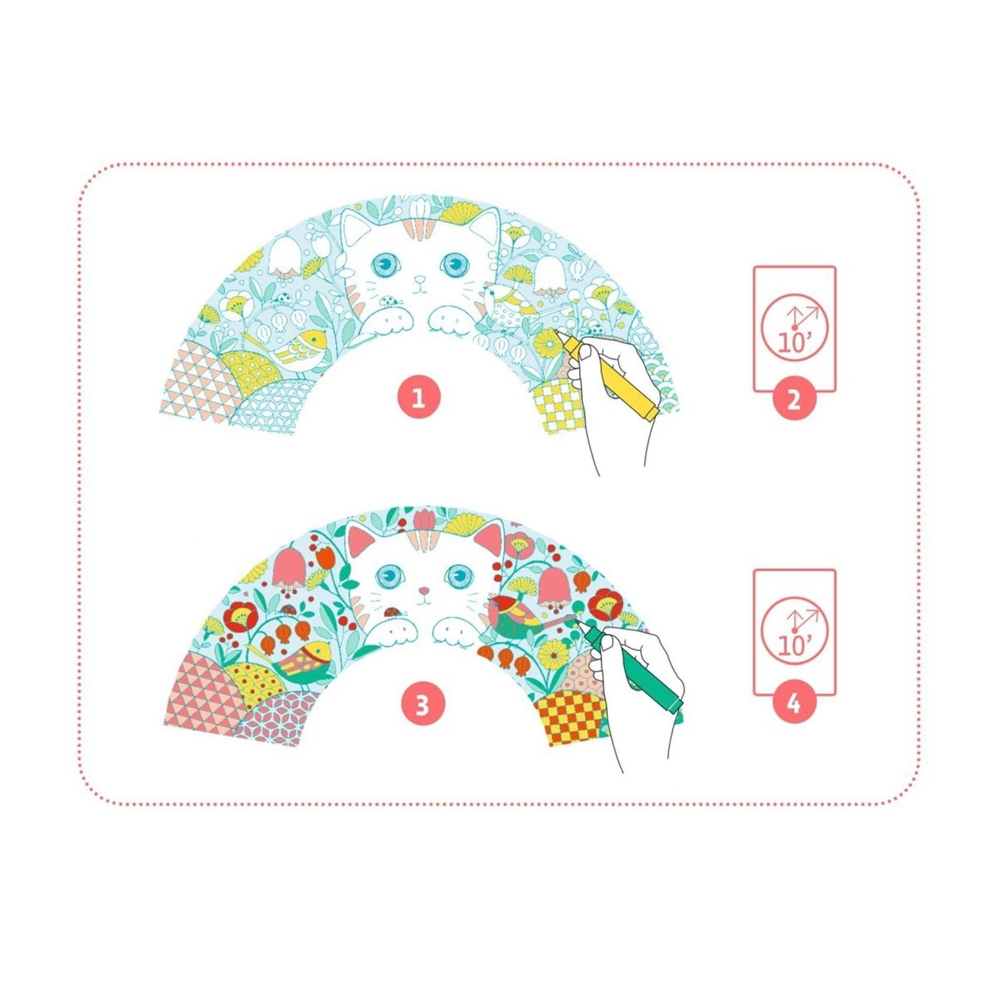 Voir la diapositive 4 : Djeco Do it yourself eventail koneko