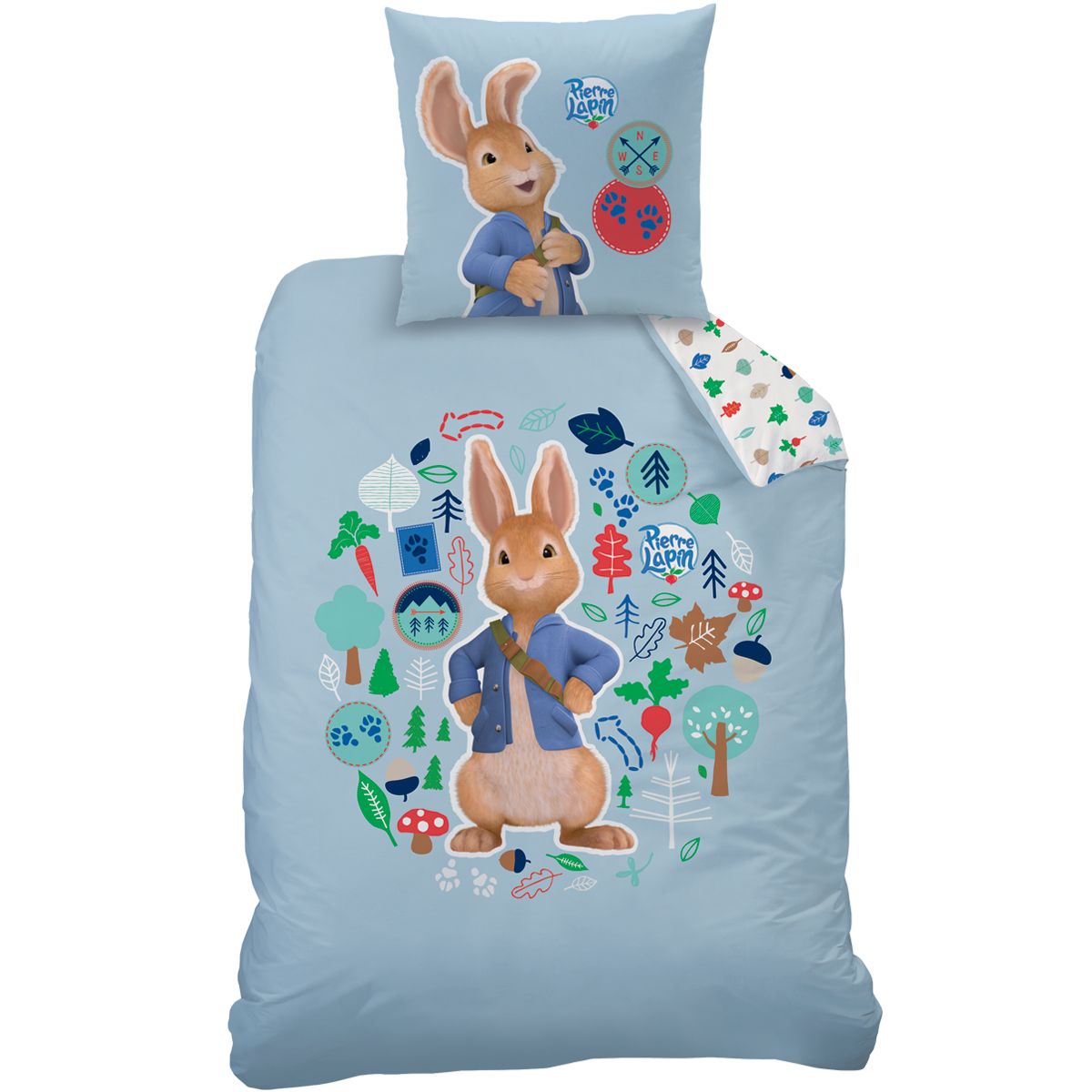Parure housse de couette coton PIERRE LAPIN HERO