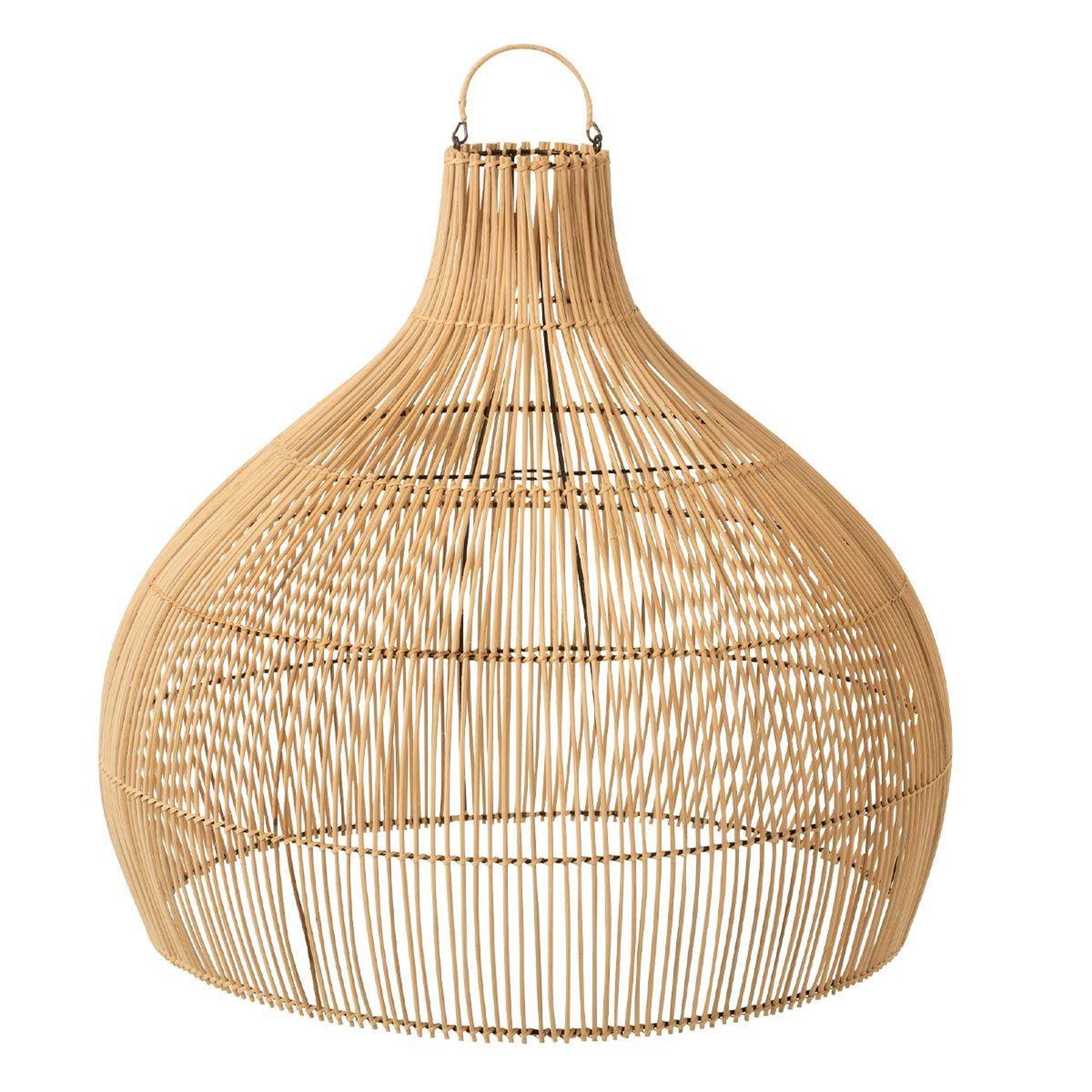 J-LINE Abat-Jour Déco en Rotin  Poire  83cm Naturel