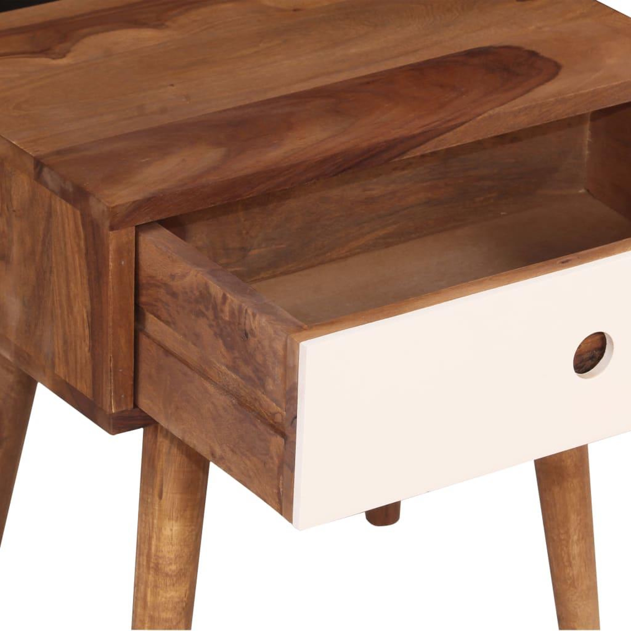 Voir la diapositive 4 : VIDAXL Table de chevet bois massif de sesham 45 x 30 x 45 cm