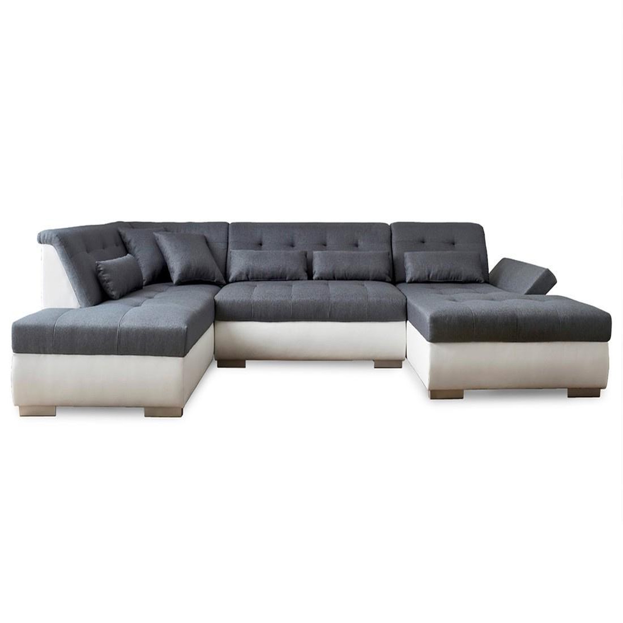 Voir la diapositive 1 : LISA DESIGN Vermont - canapé panoramique d'angle gauche - 7 places - xxl