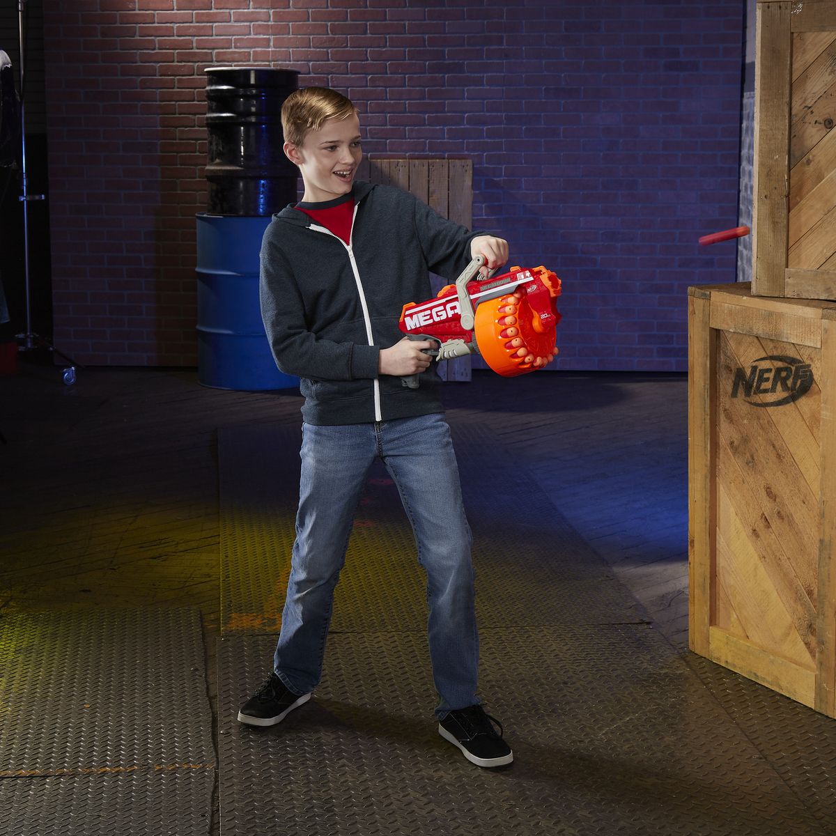 HASBRO Blaster Megalodon + 20 fléchettes - Nerf N-Strike Mega