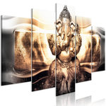 Paris Prix Tableau 5 Panneaux  Buddha Style Golden Wide. Coloris disponibles : Multicolore