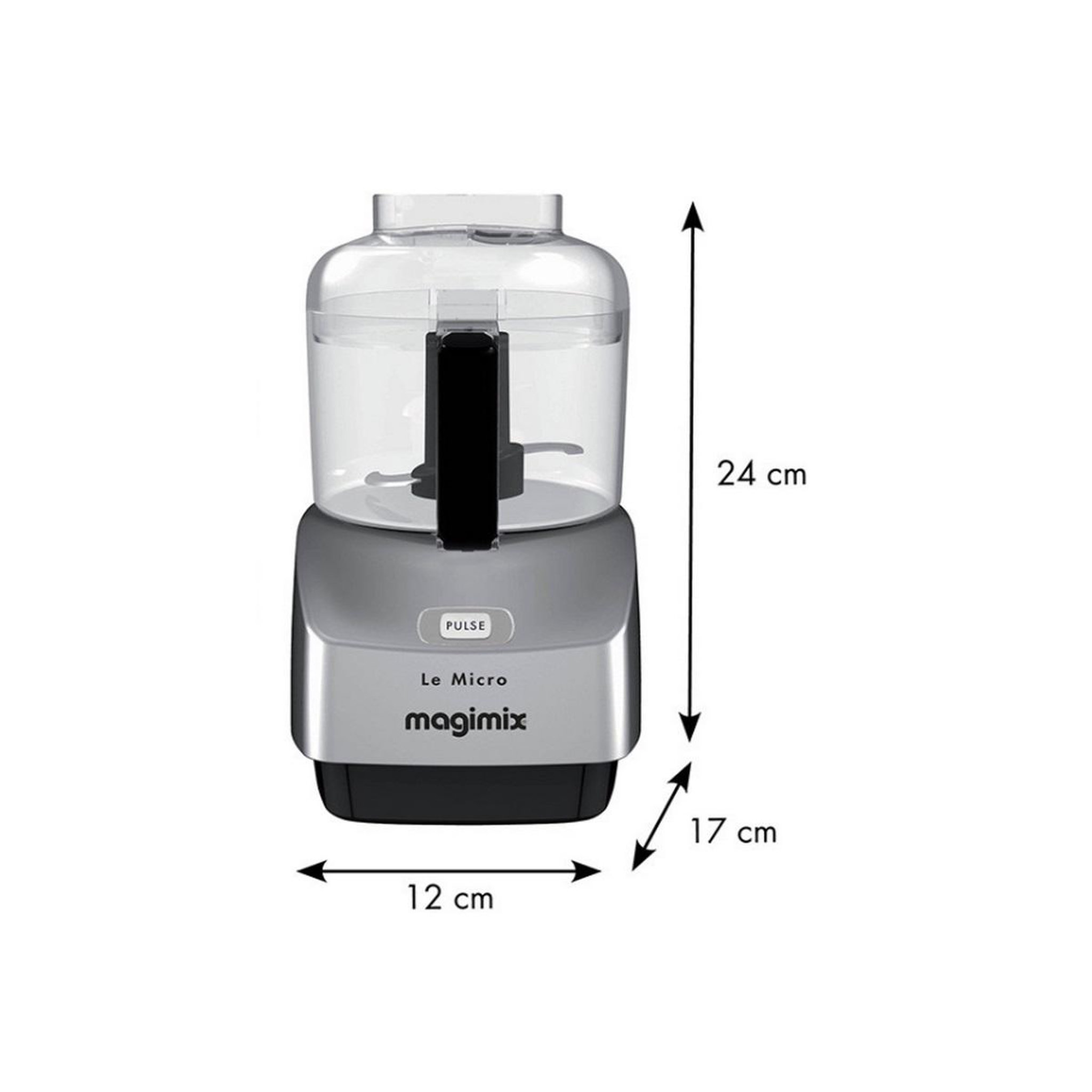 Voir la diapositive 2 : MAGIMIX Micro chrome mat base grise    e( 2) - 18115F
