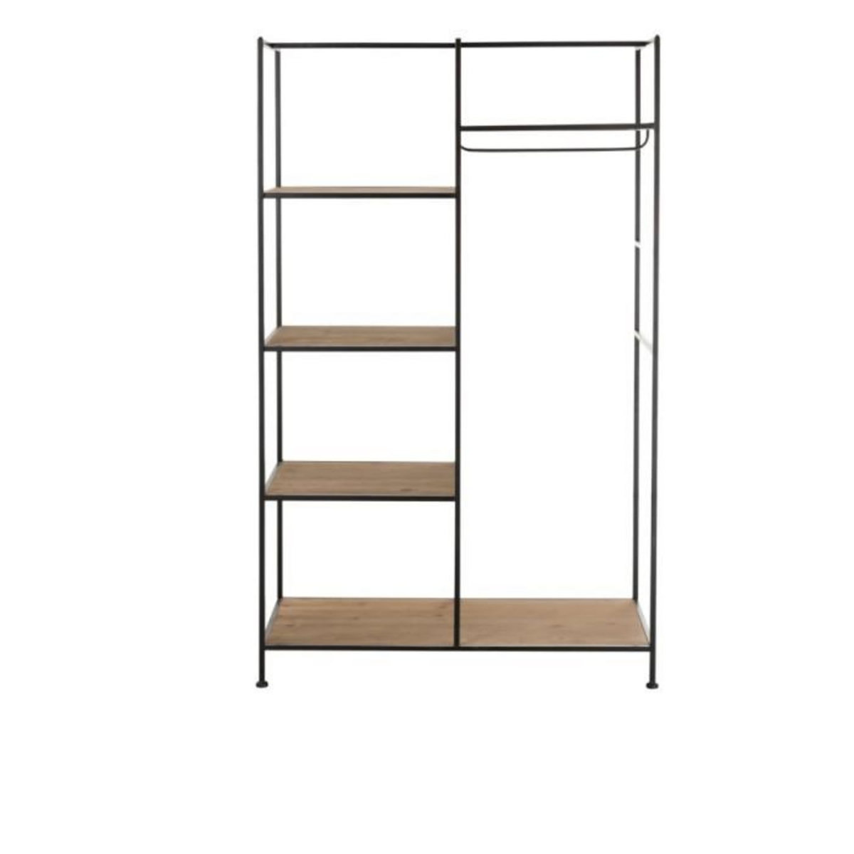 Paris Prix Étagère & Penderie en Métal  Rack  180cm Noir
