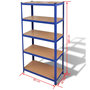 Voir la diapositive 6 : VIDAXL Etagere de rangement 2 pcs Bleu