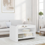 VIDAXL Table basse blanc 80x50x50 cm bois d'ingenierie