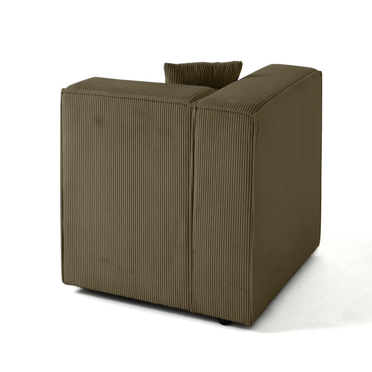 LISA DESIGN Arty - module d'assise gauche - en velours côtelé