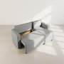 Voir la diapositive 3 : BEST MOBILIER Jonas - canapé d'angle réversible 4 places convertible avec coffre en tissu texturé