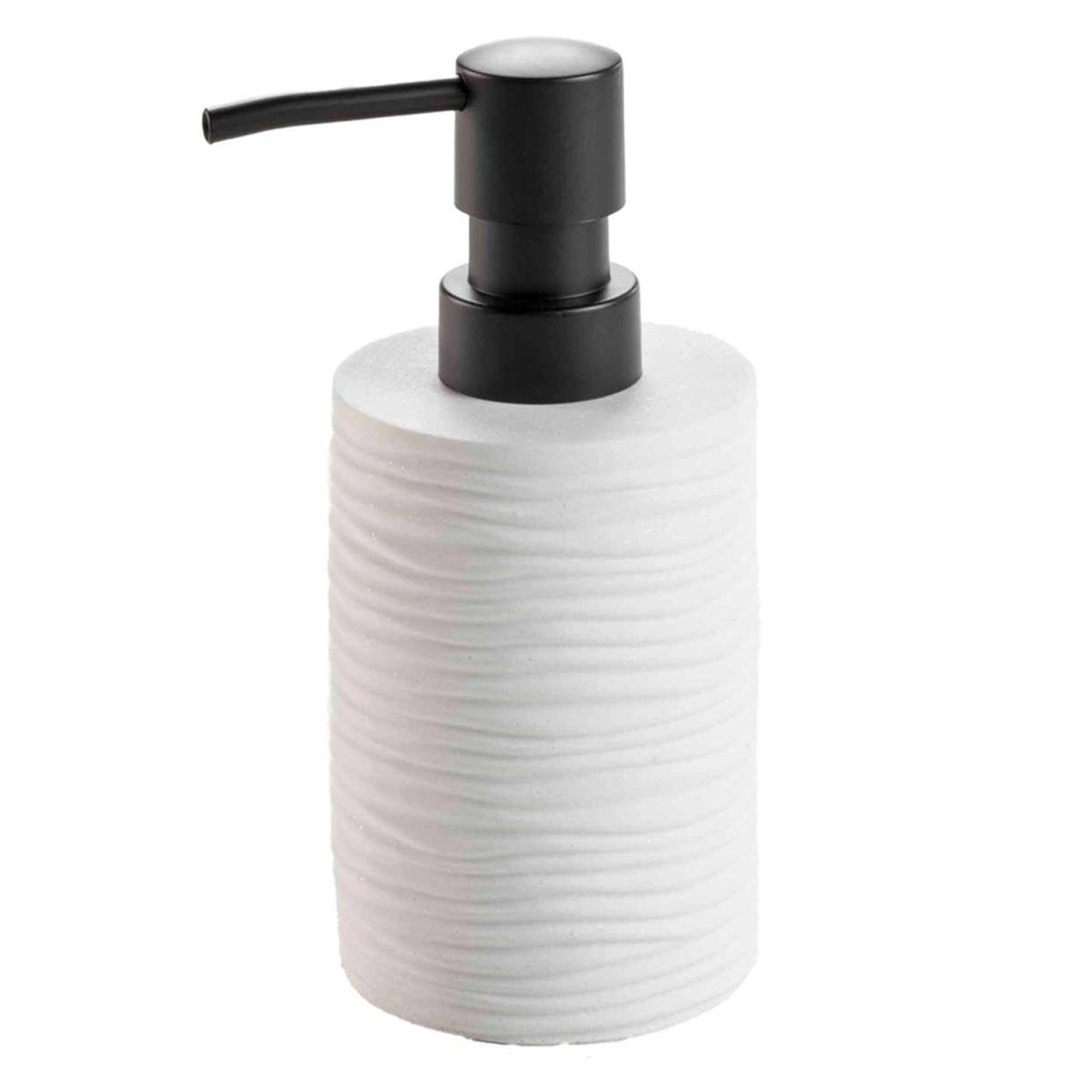 Douceur d'Intérieur Distributeur de savon effet strié  siloa  12cm blanc