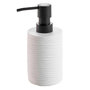 Voir la diapositive 1 : Paris Prix Distributeur de Savon Effet Strié  Siloa  12cm Blanc