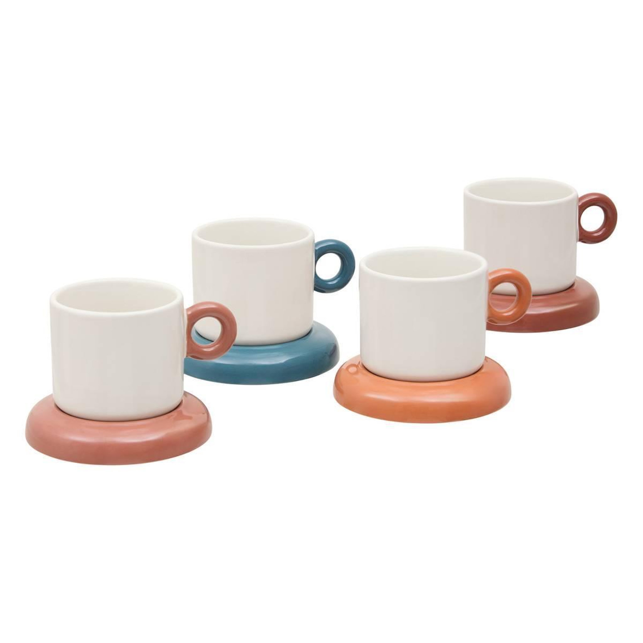 SECRET DE GOURMET Coffret 4 tasses à espresso  homy  11cl multicolore
