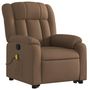 Voir la diapositive 4 : VIDAXL Fauteuil de massage inclinable Marron Tissu