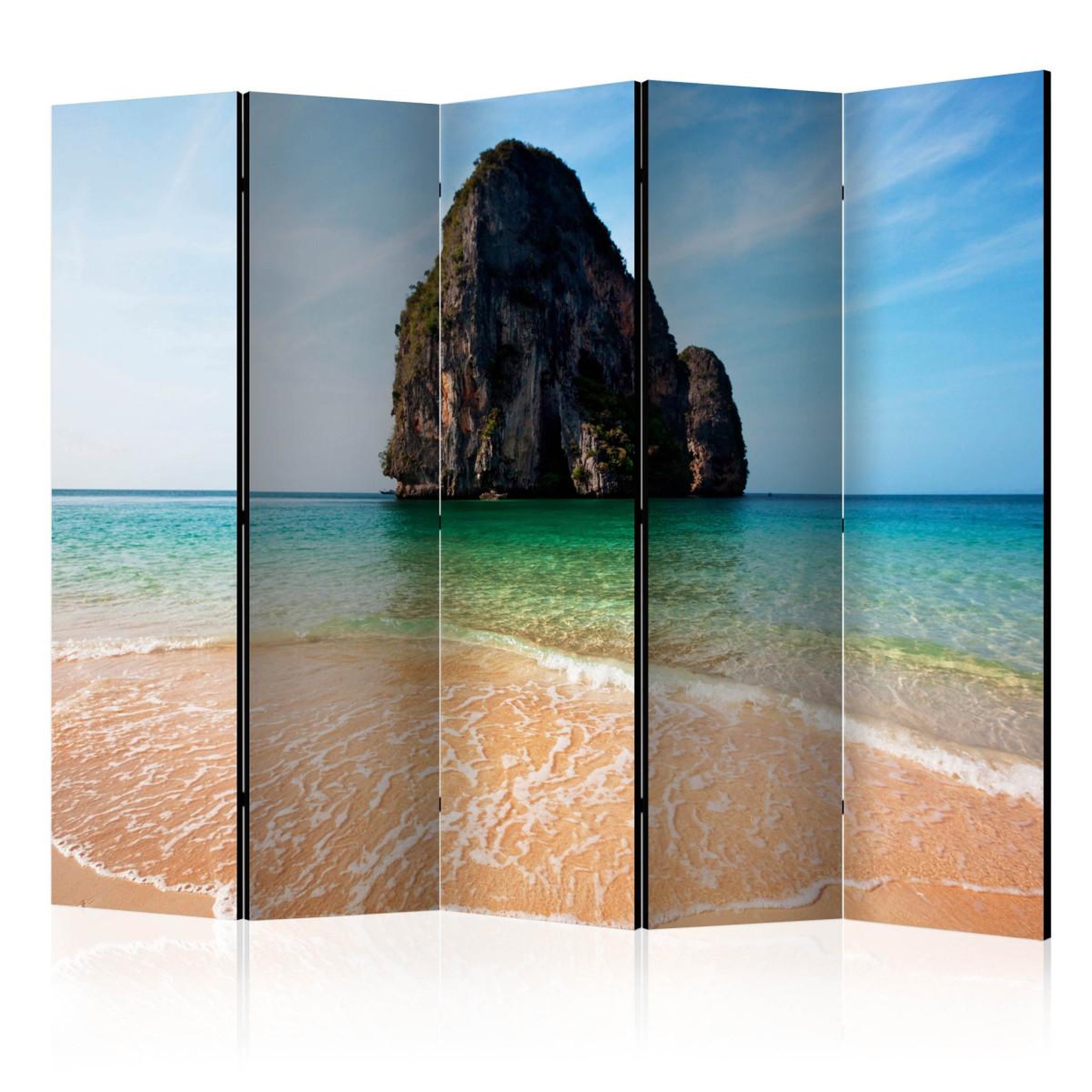 Paris Prix Paravent 5 volets  rock formation by shoreline, andaman sea, thailand  172x225cm
