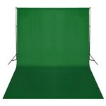 VIDAXL Systeme de support de toile de fond 500 x 300 cm Vert