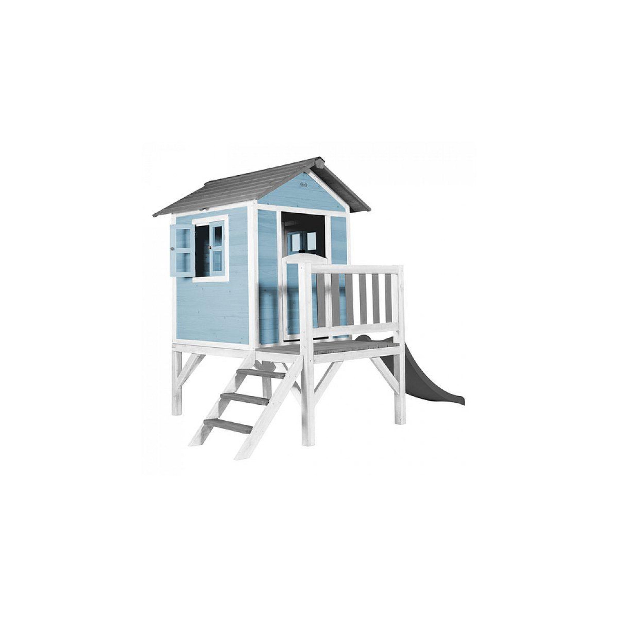 Voir la diapositive 2 : Axi House Axi beach lodge xl maisonnette caribbean bleu toboggan gris