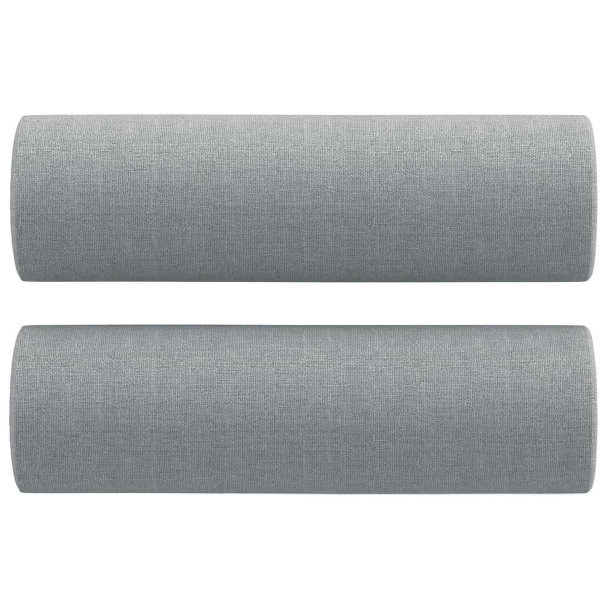 VIDAXL Ensemble de canapes 2 pcs coussins gris clair tissu