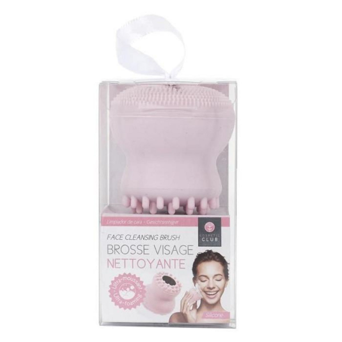Paris Prix Brosse en Silicone Visage  Nettoyante  5cm Rose