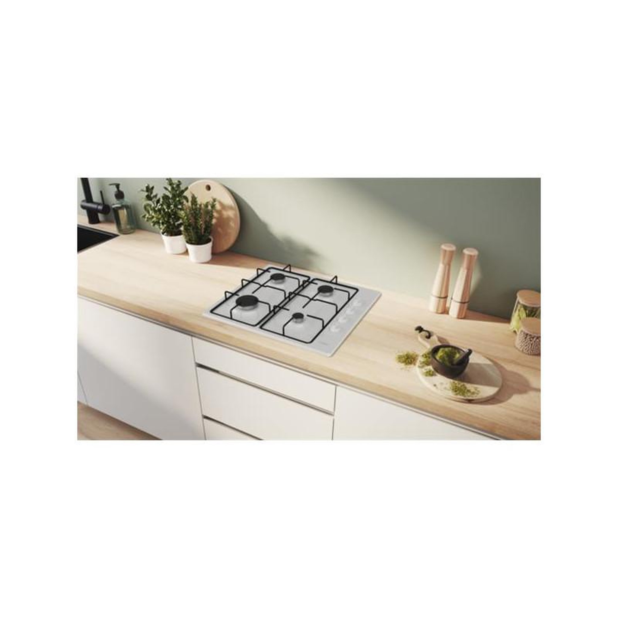 Voir la diapositive 2 : BOSCH Table de cuisson gaz 58cm 4 feux - PBP6B2K80