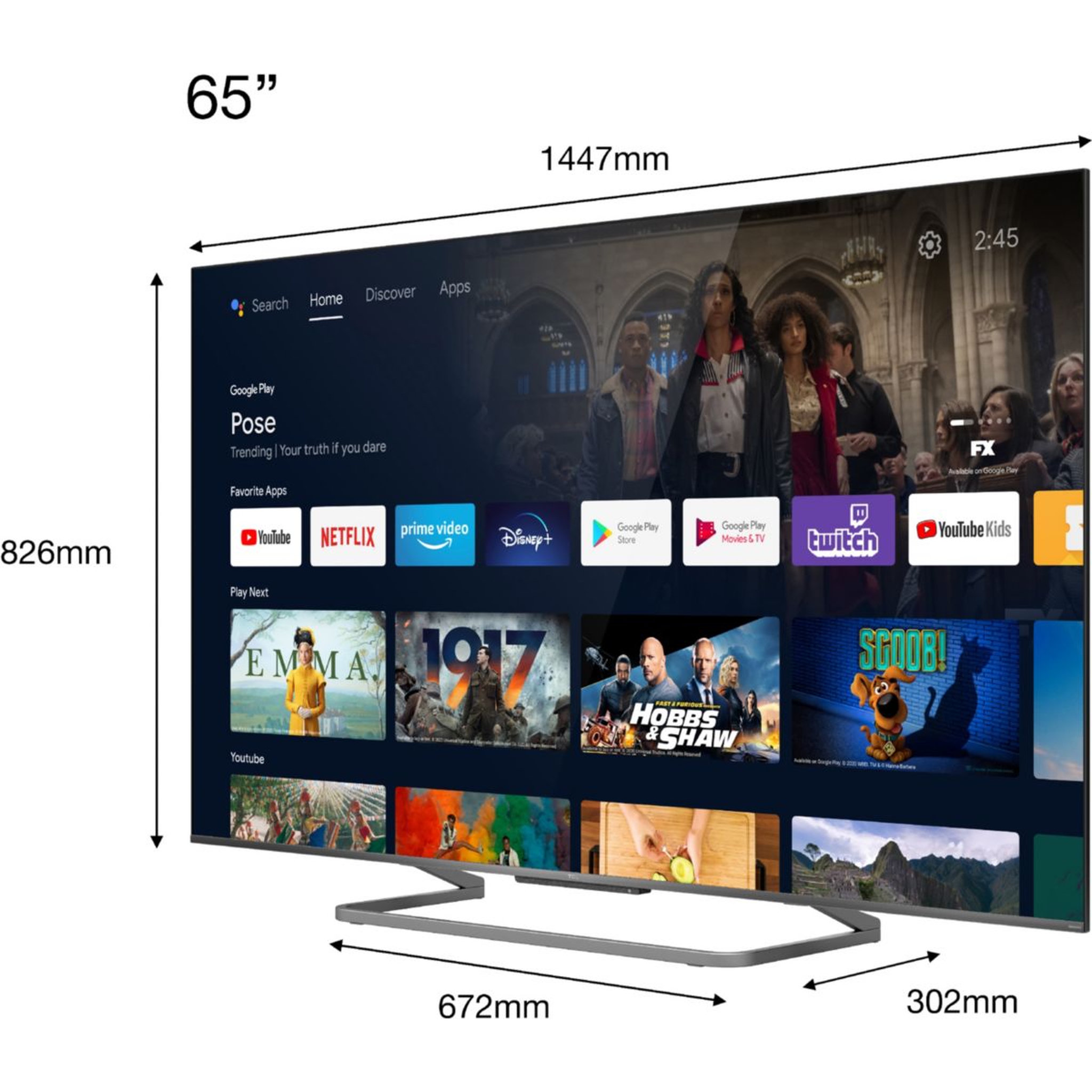 Voir la diapositive 4 : TCL TV QLED 65C729 Android TV