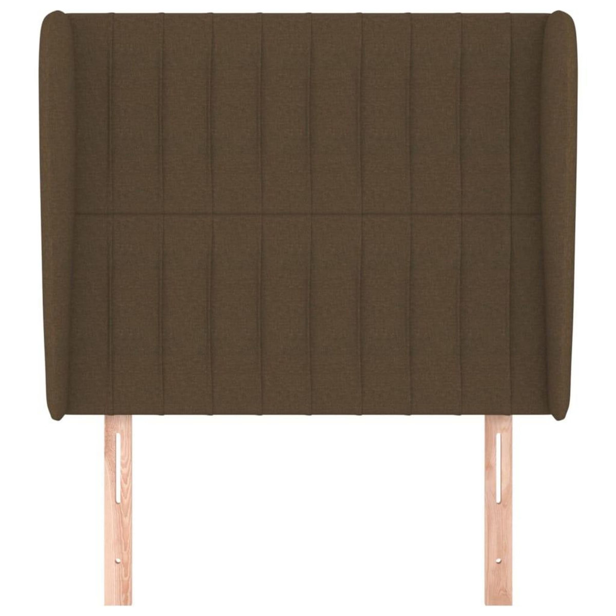 VIDAXL Tete de lit avec oreilles Marron fonce 83x23x118/128 cm Tissu