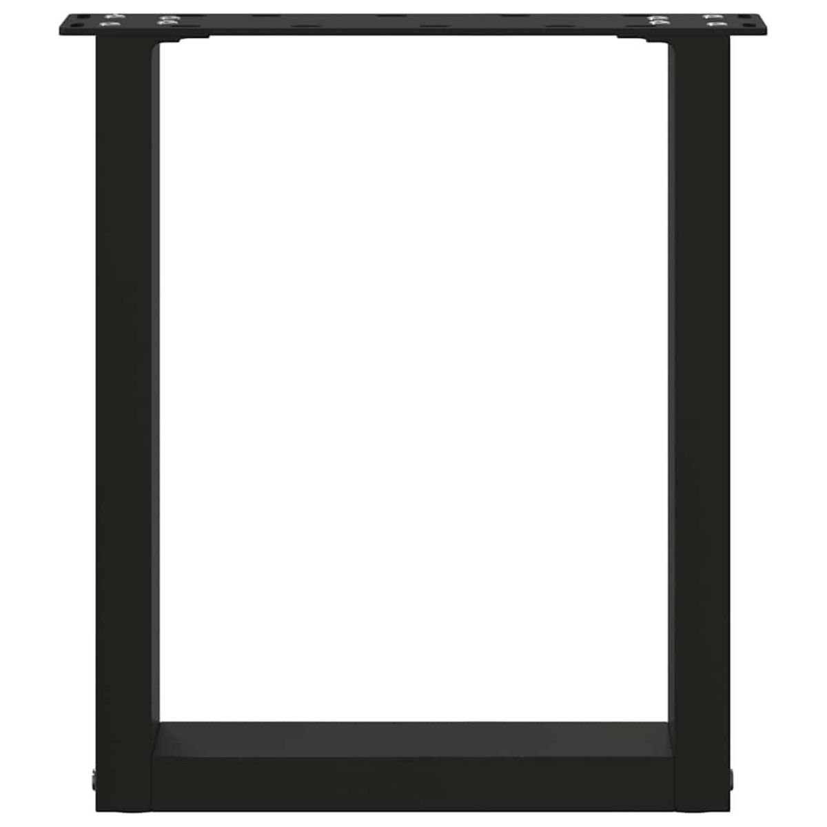 VIDAXL Pieds de table basse forme de U 2 pcs noir 38x(42-43) cm acier