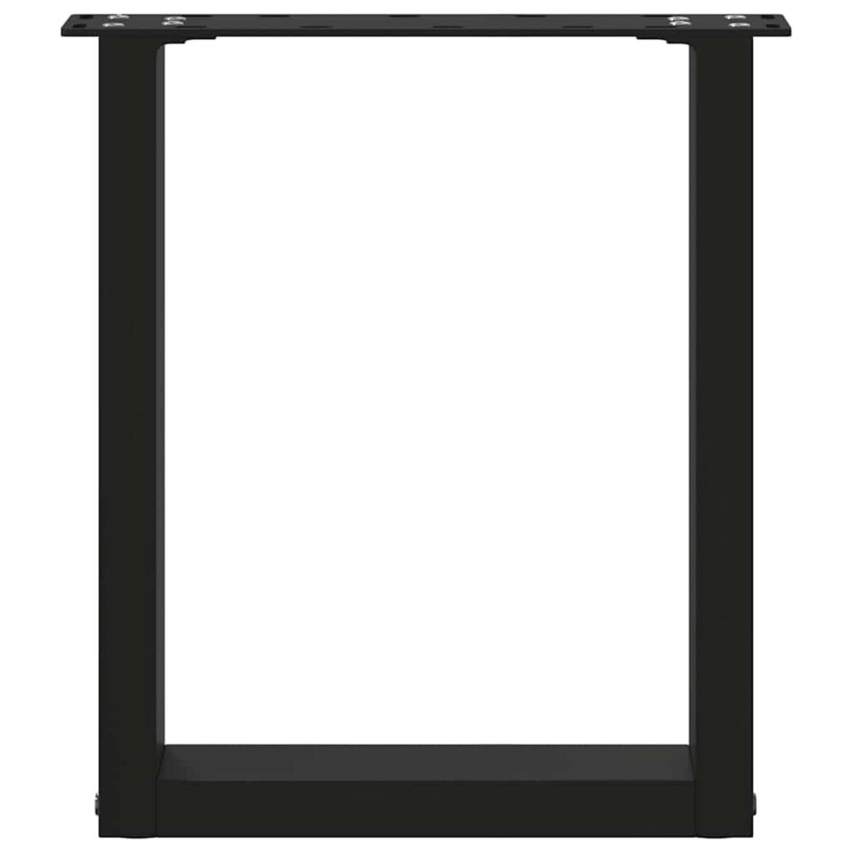 VIDAXL Pieds de table basse forme de U 2 pcs noir 38x(42-43) cm acier