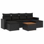 Voir la diapositive 2 : VIDAXL Salon de jardin 7 pcs avec coussins noir resine tressee