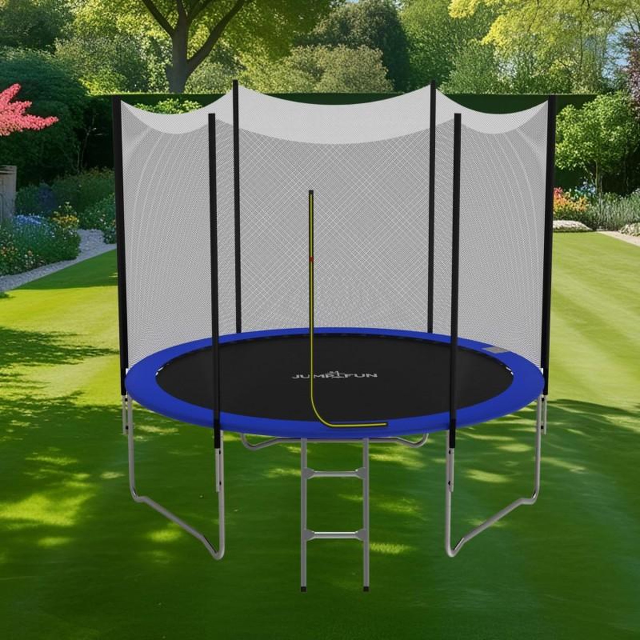 Voir la diapositive 3 : JUMP4FUN Trampoline pour enfant Jump4Fun Deluxe filet extérieur -8FT (244 cm)