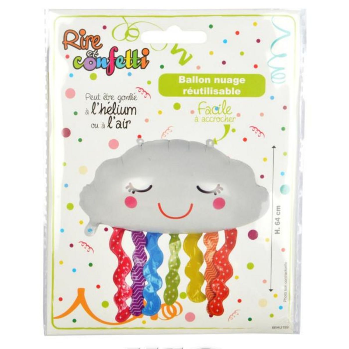 Paris Prix Ballon Gonflable  Nuage Rainbow  69cm Multicolore