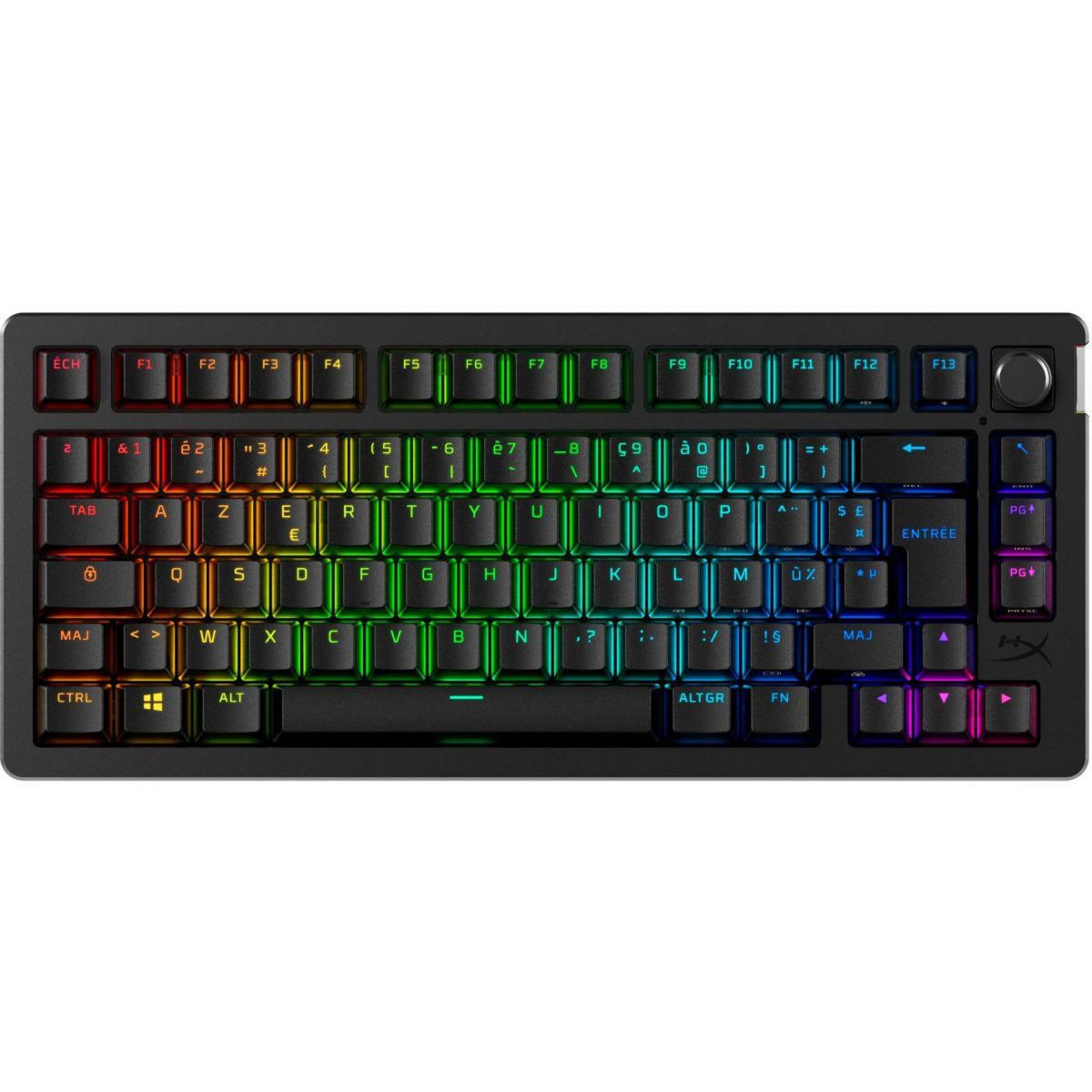 HyperX Clavier gamer sans fil Alloy Rise Wireless 75