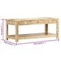 Voir la diapositive 5 : VIDAXL Table basse peinte a main 110x50x45 cm Bois de manguier massif