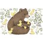 Voir la diapositive 1 : Lilipinso Sticker Lilipinso Ours brin et Cannetons 64 x 40 cm