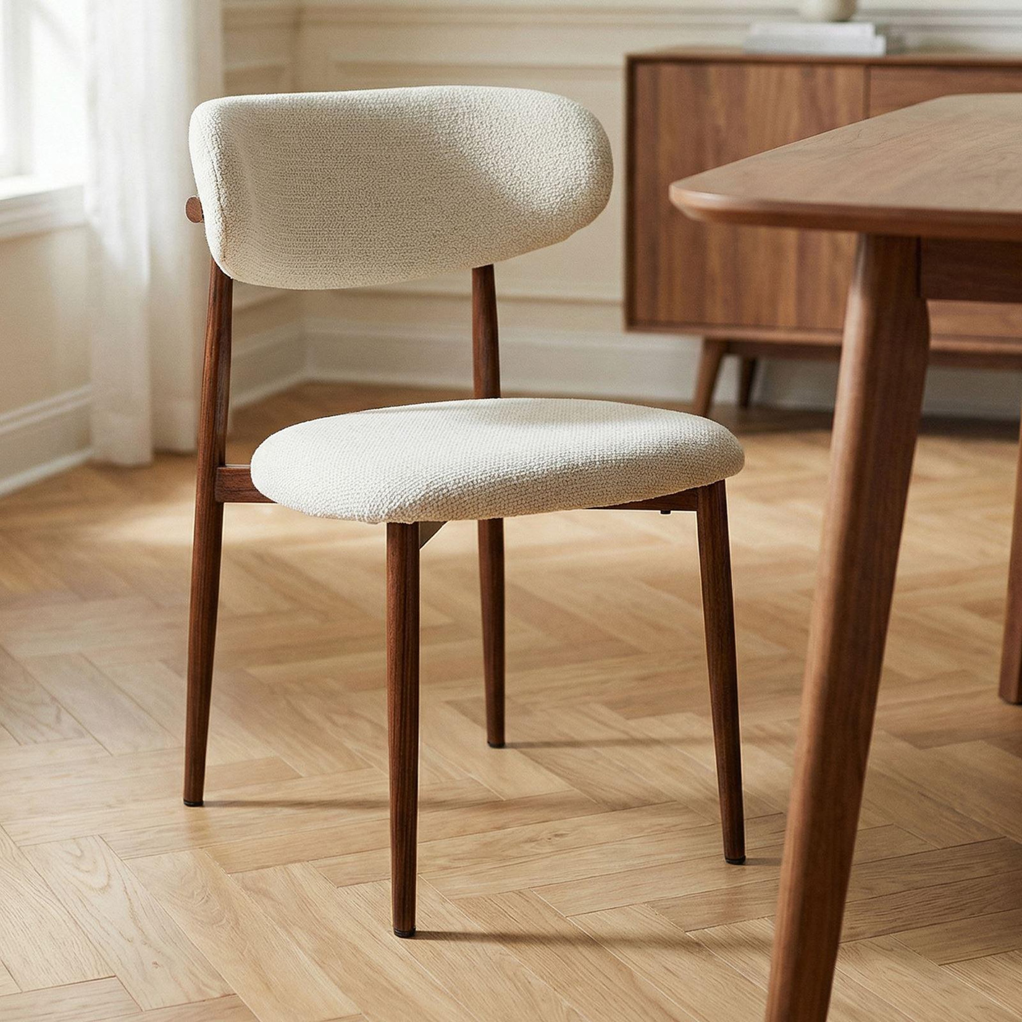 Voir la diapositive 2 : IDIMEX Lot de 2 chaises acosta de salle à manger en tissu
