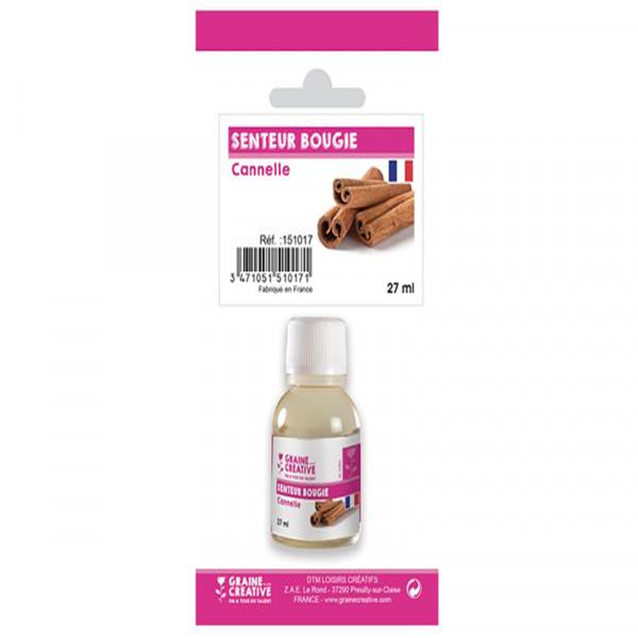 Voir la diapositive 2 : Graine créative Parfum pour bougies 27 ml - Senteur cannelle