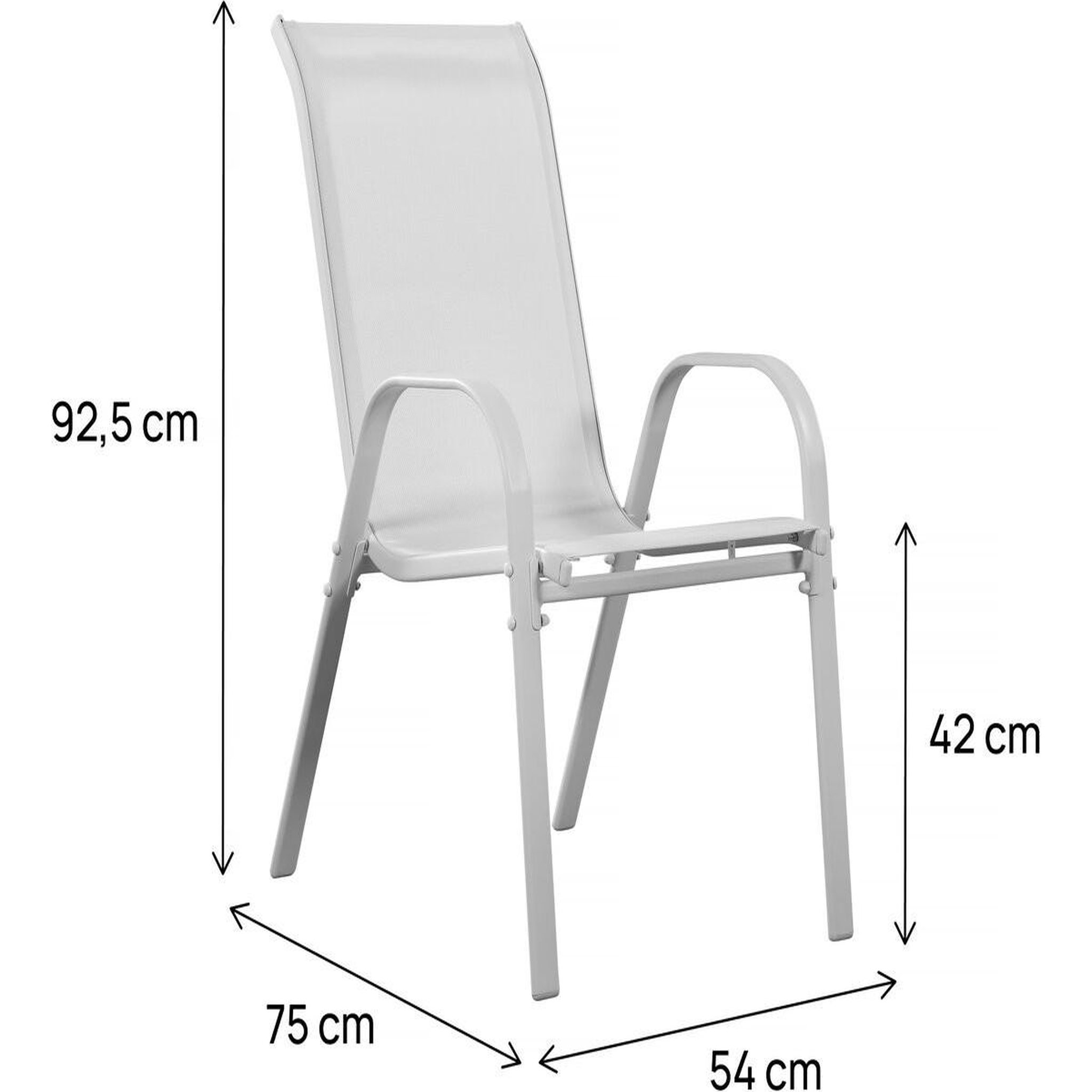 Voir la diapositive 3 : Habitat et Jardin Fauteuil jardin textilène  cordoba  - phoenix - gris clair - lot de 2