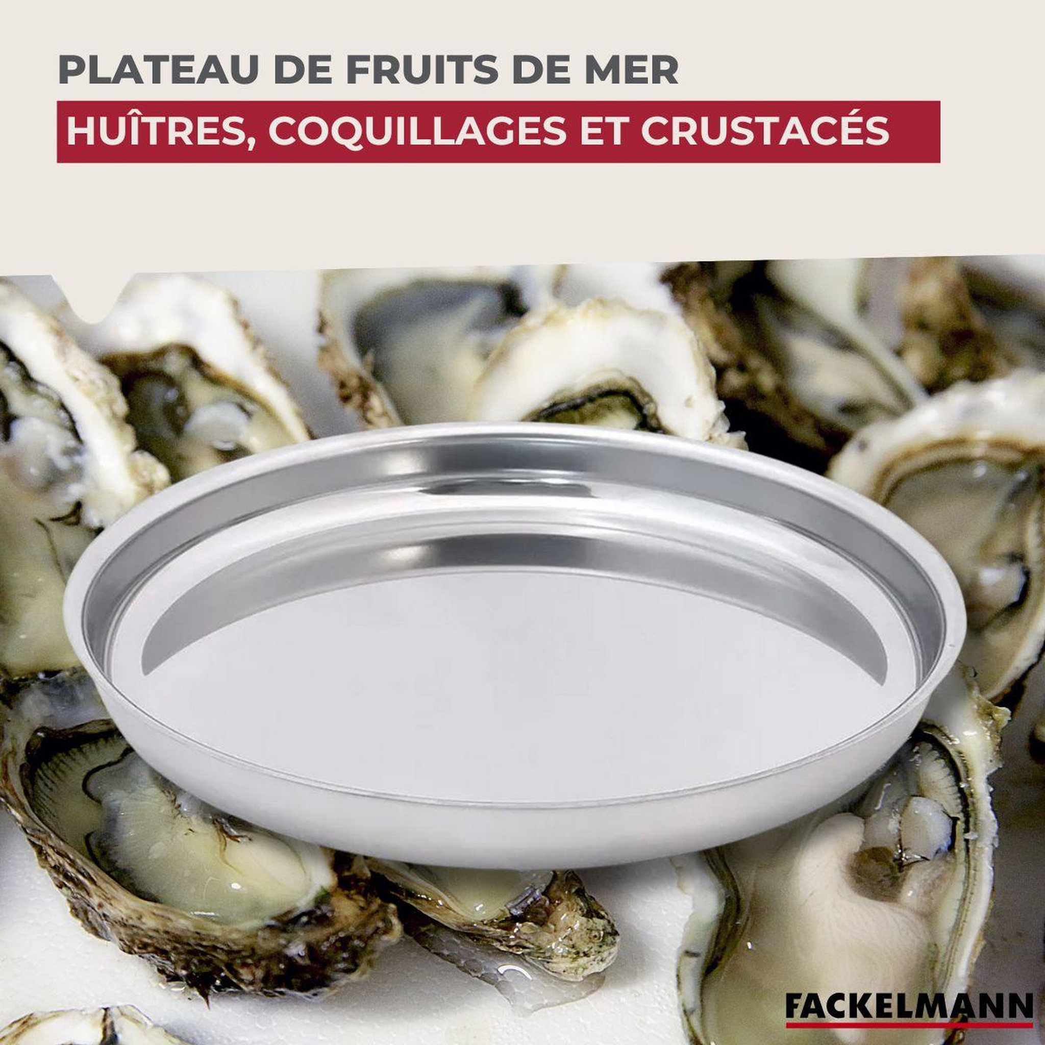Voir la diapositive 2 : Fackelmann Plateau pour fruits de mer 35 cm fackelmann spécialités culinaires