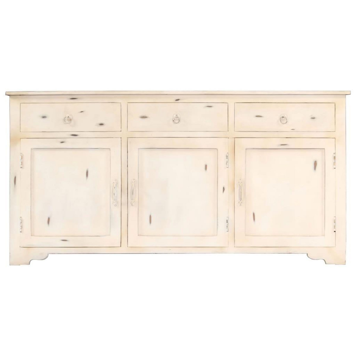 VIDAXL Buffet Blanc 160x40x80 cm Bois de manguier massif