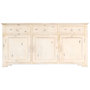 Voir la diapositive 2 : VIDAXL Buffet Blanc 160x40x80 cm Bois de manguier massif