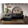 Voir la diapositive 1 : BEST MOBILIER Pablo - canapé d'angle gauche - 6 places - convertible avec coffre et têtières réglables - en velours
