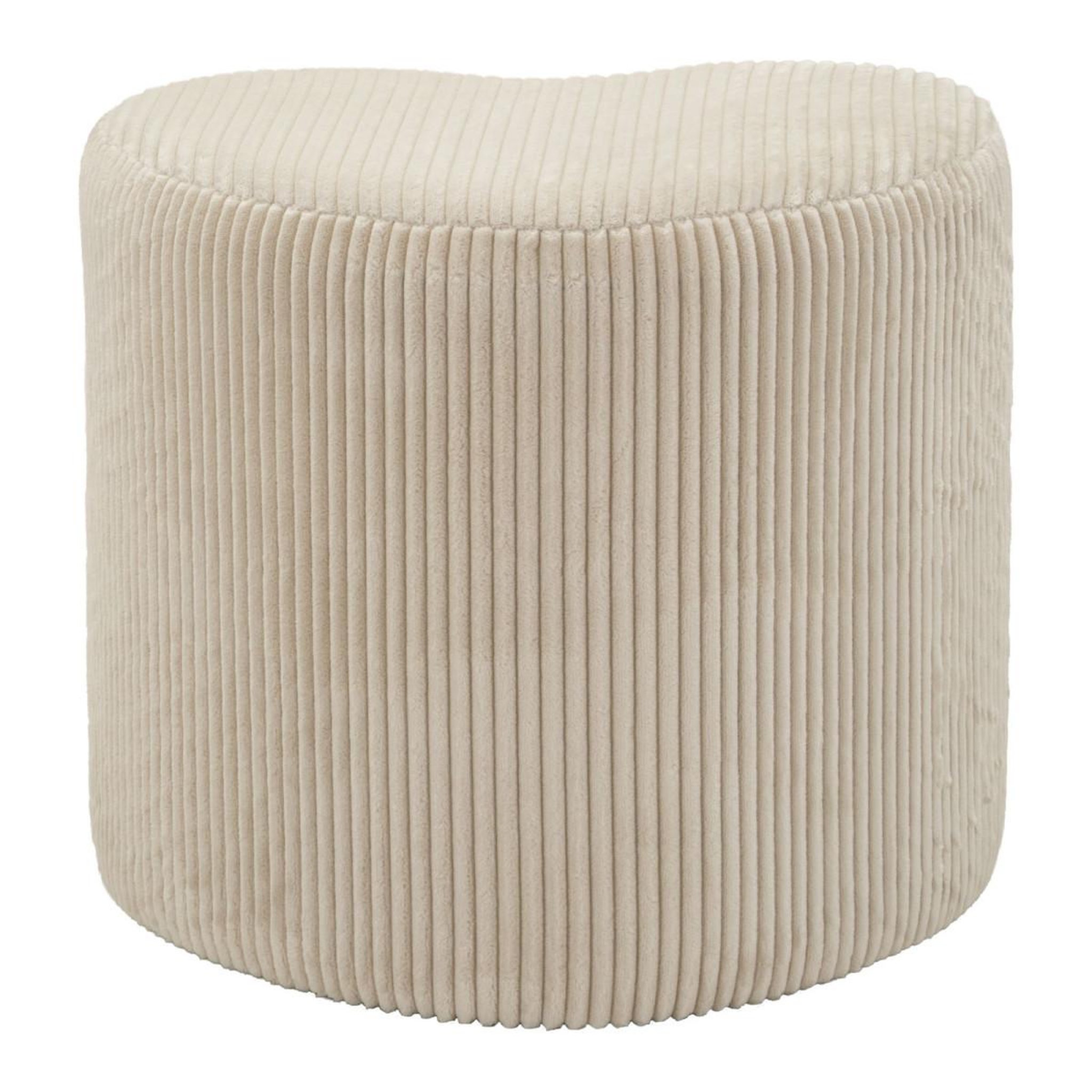 Voir la diapositive 2 : Paris Prix Pouf cœur en tissu côtelé  dublino  49cm blanc
