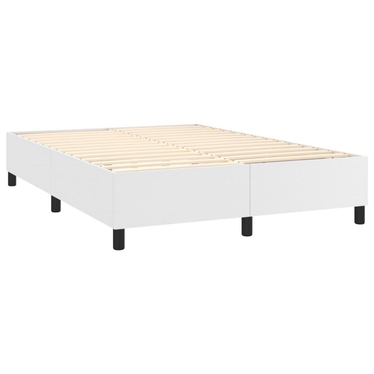 VIDAXL Cadre de lit sans matelas blanc 140x190 cm similicuir