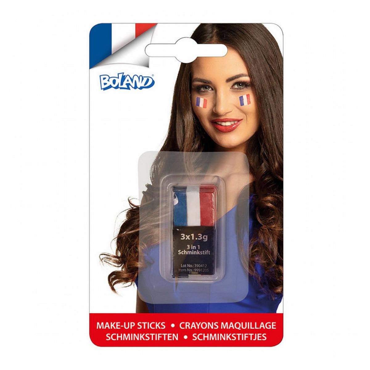 Graine créative Stick maquillage supporter bleu blanc rouge