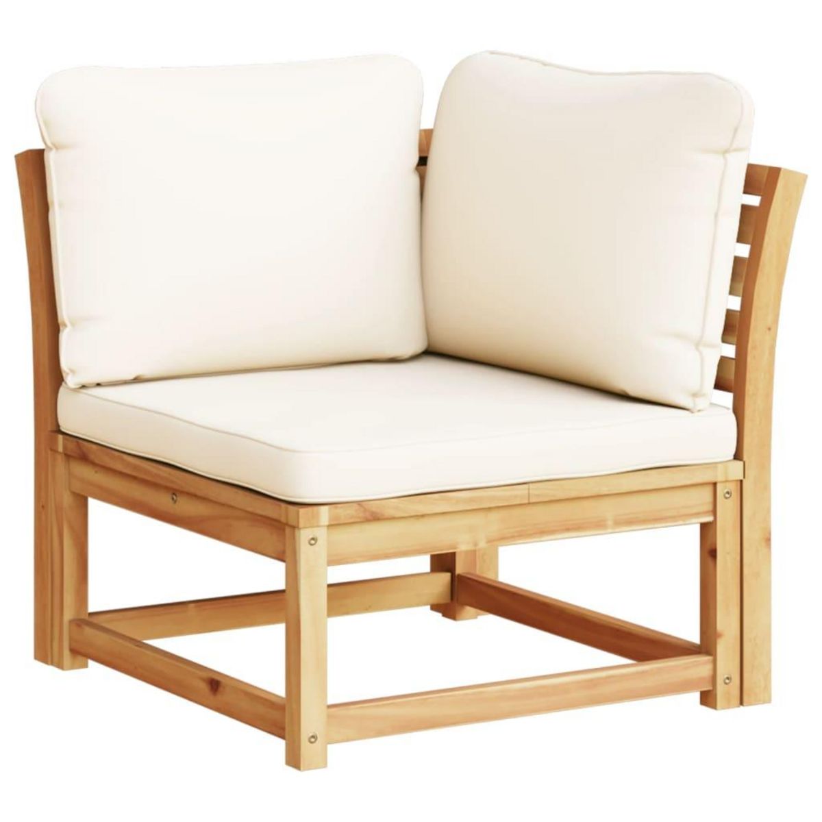 VIDAXL Canape d'angle de jardin coussins 73x73x65cm bois massif acacia