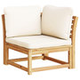 Voir la diapositive 2 : VIDAXL Canape d'angle de jardin coussins 73x73x65cm bois massif acacia